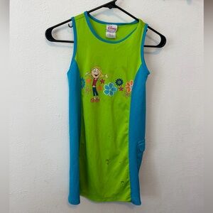 Disney Lizzie Mcquire Vintage Bright Green and Blue Character Dress